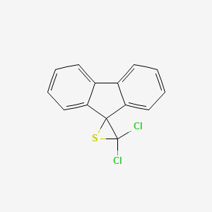 molecular formula C14H8Cl2S B15464013 3',3'-Dichlorospiro[fluorene-9,2'-thiirane] CAS No. 58243-52-0