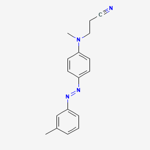 molecular formula C17H18N4 B15464015 3-(Methyl{4-[(E)-(3-methylphenyl)diazenyl]phenyl}amino)propanenitrile CAS No. 59528-08-4