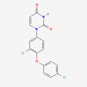 1-[3-Chloro-4-(4-chlorophenoxy)phenyl]pyrimidine-2,4(1H,3H)-dione