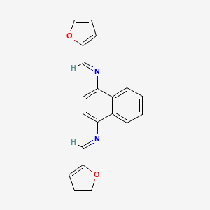 molecular formula C20H14N2O2 B15464049 (E,E)-N,N'-(Naphthalene-1,4-diyl)bis[1-(furan-2-yl)methanimine] CAS No. 60170-88-9