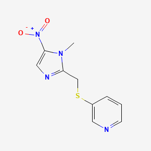 3-{[(1-Methyl-5-nitro-1H-imidazol-2-yl)methyl]sulfanyl}pyridine