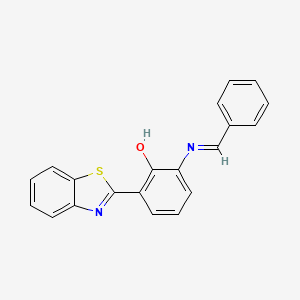 6-(1,3-Benzothiazol-2(3H)-ylidene)-2-[(E)-benzylideneamino]cyclohexa-2,4-dien-1-one