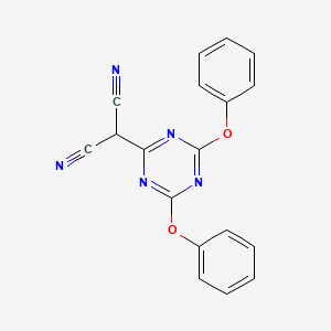 molecular formula C18H11N5O2 B15464105 (4,6-Diphenoxy-1,3,5-triazin-2-yl)propanedinitrile CAS No. 60717-22-8