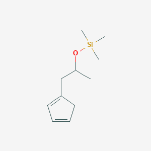 molecular formula C11H20OSi B15464153 {[1-(Cyclopenta-1,3-dien-1-yl)propan-2-yl]oxy}(trimethyl)silane CAS No. 57383-29-6