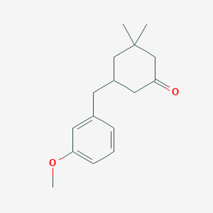 molecular formula C16H22O2 B15464158 5-[(3-Methoxyphenyl)methyl]-3,3-dimethylcyclohexan-1-one CAS No. 60741-79-9