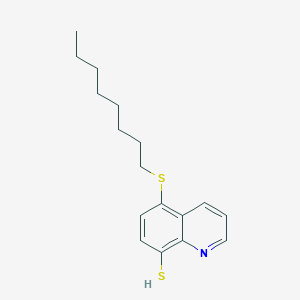 molecular formula C17H23NS2 B15464178 5-(Octylsulfanyl)quinoline-8-thiol CAS No. 60465-70-5