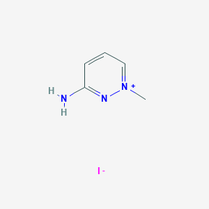 molecular formula C5H8IN3 B15464186 3-Amino-1-methylpyridazin-1-ium iodide CAS No. 61071-00-9