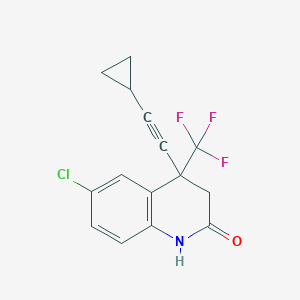 B154642 6-Chloro-4-(2-cyclopropylethynyl)-4-(trifluoromethyl)-1,3-dihydroquinolin-2-one CAS No. 253663-53-5