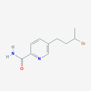 molecular formula C10H13BrN2O B15464203 5-(3-Bromobutyl)pyridine-2-carboxamide CAS No. 58247-67-9