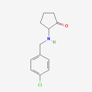 2-{[(4-Chlorophenyl)methyl]amino}cyclopentan-1-one