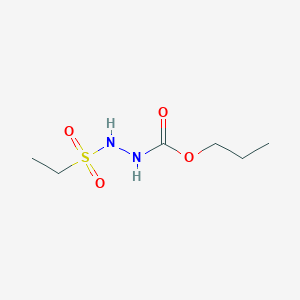 molecular formula C6H14N2O4S B15464370 Propyl 2-(ethanesulfonyl)hydrazine-1-carboxylate CAS No. 58358-70-6