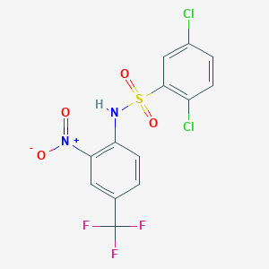 2,5-Dichloro-N-[2-nitro-4-(trifluoromethyl)phenyl]benzene-1-sulfonamide