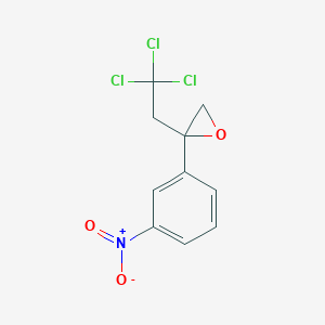 molecular formula C10H8Cl3NO3 B15464438 2-(3-Nitrophenyl)-2-(2,2,2-trichloroethyl)oxirane CAS No. 58993-24-1