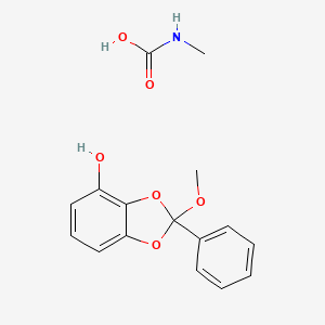 2-Methoxy-2-phenyl-1,3-benzodioxol-4-ol;methylcarbamic acid