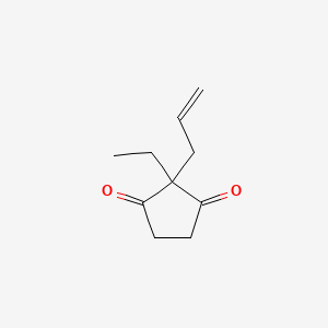 molecular formula C10H14O2 B15464466 2-Ethyl-2-(prop-2-en-1-yl)cyclopentane-1,3-dione CAS No. 59949-74-5