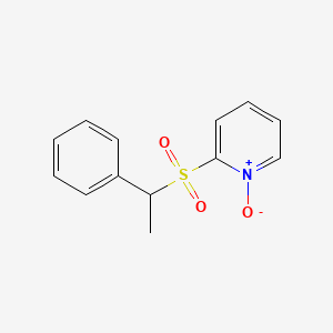 molecular formula C13H13NO3S B15464510 1-Oxo-2-(1-phenylethanesulfonyl)-1lambda~5~-pyridine CAS No. 60264-03-1