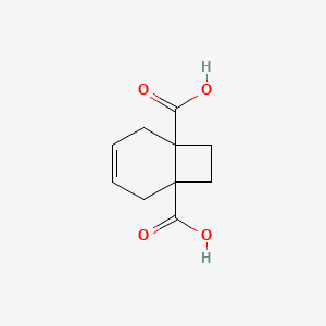 molecular formula C10H12O4 B15464532 Bicyclo[4.2.0]oct-3-ene-1,6-dicarboxylic acid CAS No. 60582-12-9