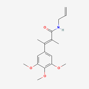 molecular formula C17H23NO4 B15464541 2-Butenamide, 2-methyl-N-2-propenyl-3-(3,4,5-trimethoxyphenyl)-, (E)- CAS No. 60548-37-0