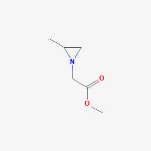 molecular formula C6H11NO2 B15464628 Methyl (2-methylaziridin-1-yl)acetate CAS No. 59796-46-2