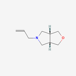 molecular formula C9H15NO B15464640 (3aR,6aS)-5-(Prop-2-en-1-yl)hexahydro-1H-furo[3,4-c]pyrrole CAS No. 57269-10-0