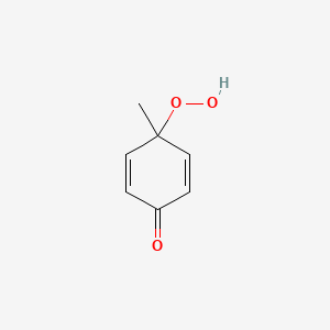 molecular formula C7H8O3 B15464657 4-Hydroperoxy-4-methylcyclohexa-2,5-dien-1-one CAS No. 57749-82-3