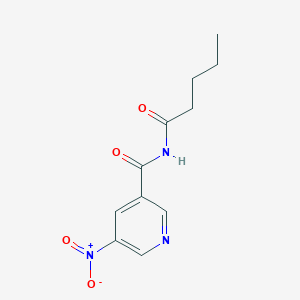 molecular formula C11H13N3O4 B15464704 5-Nitro-N-pentanoylpyridine-3-carboxamide CAS No. 59290-49-2