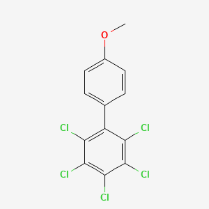 molecular formula C13H7Cl5O B15464706 2,3,4,5,6-Pentachloro-4'-methoxy-1,1'-biphenyl CAS No. 60921-38-2