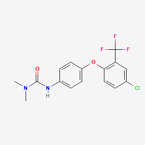 molecular formula C16H14ClF3N2O2 B15464714 N'-{4-[4-Chloro-2-(trifluoromethyl)phenoxy]phenyl}-N,N-dimethylurea CAS No. 57478-22-5