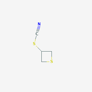 molecular formula C4H5NS2 B15464717 Thietan-3-yl thiocyanate CAS No. 59288-37-8