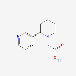 molecular formula C12H16N2O2 B15464765 1-piperidineacetic Acid, 2-(3-pyridinyl)-, (s)- CAS No. 58409-54-4