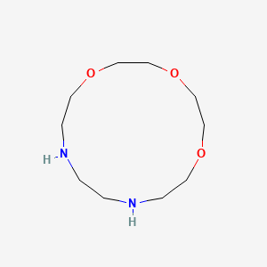 molecular formula C10H22N2O3 B15464776 1,4,7-Trioxa-10,13-diazacyclopentadecane CAS No. 60350-17-6