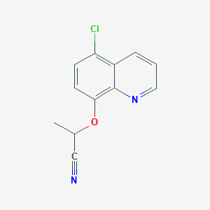 molecular formula C12H9ClN2O B15464780 2-[(5-Chloroquinolin-8-yl)oxy]propanenitrile CAS No. 58889-13-7