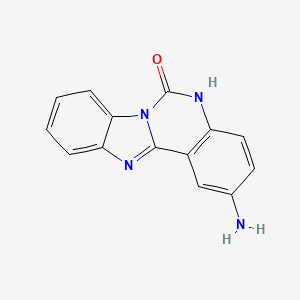 molecular formula C14H10N4O B15464817 2-Aminobenzimidazo[1,2-c]quinazolin-6(12H)-one CAS No. 60450-76-2