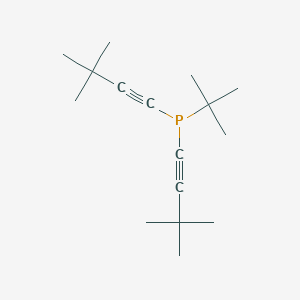 molecular formula C16H27P B15464837 tert-Butylbis(3,3-dimethylbut-1-yn-1-yl)phosphane CAS No. 57767-15-4