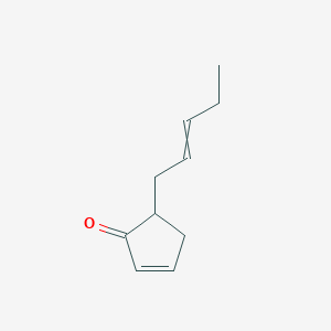 molecular formula C10H14O B15464861 5-(Pent-2-EN-1-YL)cyclopent-2-EN-1-one CAS No. 61020-30-2