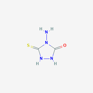 4-Amino-5-sulfanylidene-1,2,4-triazolidin-3-one