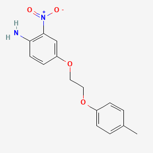 molecular formula C15H16N2O4 B15464901 4-[2-(4-Methylphenoxy)ethoxy]-2-nitroaniline CAS No. 58841-35-3