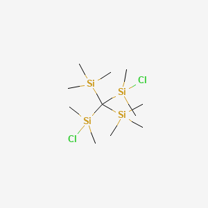 molecular formula C11H30Cl2Si4 B15464925 {Bis[chloro(dimethyl)silyl]methylene}bis(trimethylsilane) CAS No. 60950-95-0