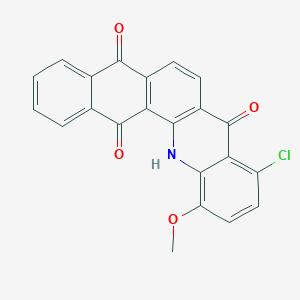 molecular formula C22H12ClNO4 B15464953 9-Chloro-12-methoxynaphtho[2,3-c]acridine-5,8,14(13h)-trione CAS No. 57468-12-9