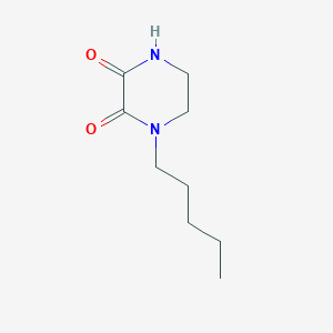 molecular formula C9H16N2O2 B15464957 1-Pentylpiperazine-2,3-dione CAS No. 59702-34-0