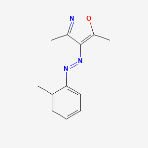 3,5-Dimethyl-4-[(E)-(2-methylphenyl)diazenyl]-1,2-oxazole