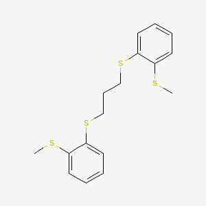 molecular formula C17H20S4 B15464993 1-Methylsulfanyl-2-[3-(2-methylsulfanylphenyl)sulfanylpropylsulfanyl]benzene CAS No. 56977-02-7