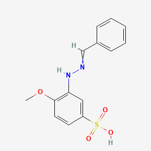 molecular formula C14H14N2O4S B15465011 3-(2-Benzylidenehydrazinyl)-4-methoxybenzene-1-sulfonic acid CAS No. 58227-13-7