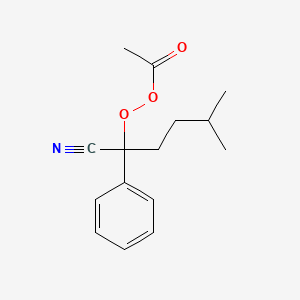 1-Cyano-4-methyl-1-phenylpentyl ethaneperoxoate