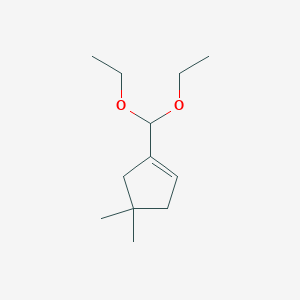 molecular formula C12H22O2 B15465084 1-(Diethoxymethyl)-4,4-dimethylcyclopent-1-ene CAS No. 61013-62-5