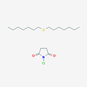 1-Chloropyrrolidine-2,5-dione;1-heptylsulfanylheptane