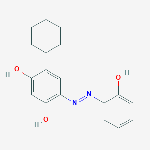 molecular formula C18H20N2O3 B15465102 4-Cyclohexyl-6-[(2-hydroxyphenyl)diazenyl]benzene-1,3-diol CAS No. 59854-37-4