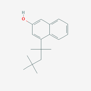 molecular formula C18H24O B15465108 4-(2,4,4-Trimethylpentan-2-yl)naphthalen-2-ol CAS No. 60433-58-1