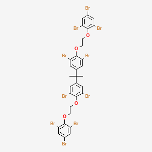 molecular formula C31H22Br10O4 B15465127 Benzene, 1,1'-(1-methylethylidene)bis[3,5-dibromo-4-[2-(2,4,6-tribromophenoxy)ethoxy]- CAS No. 60413-57-2