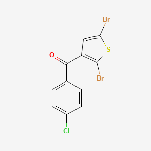 molecular formula C11H5Br2ClOS B15465181 (4-Chlorophenyl)(2,5-dibromothiophen-3-yl)methanone CAS No. 57248-24-5